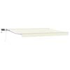 vidaXL Estrutura de Toldo Manual com LEDs Creme e Branco 4 &times; 3,5 m