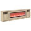 vidaXL Lareira el&eacute;trica Sonoma 165 x 28,5 x 47 cm Derivados de madeira