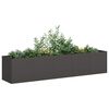 vidaXL Vaso Preto 200x40x40 cm A&ccedil;o Laminado a Frio