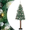 vidaXL &Aacute;rvore de Natal Slim com 300 LEDs com suporte Verde 180 cm