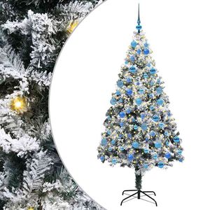 vidaXL &Aacute;rvore de Natal Artificial Branco 180 cm PVC, A&ccedil;o e Pl&aacute;stico
