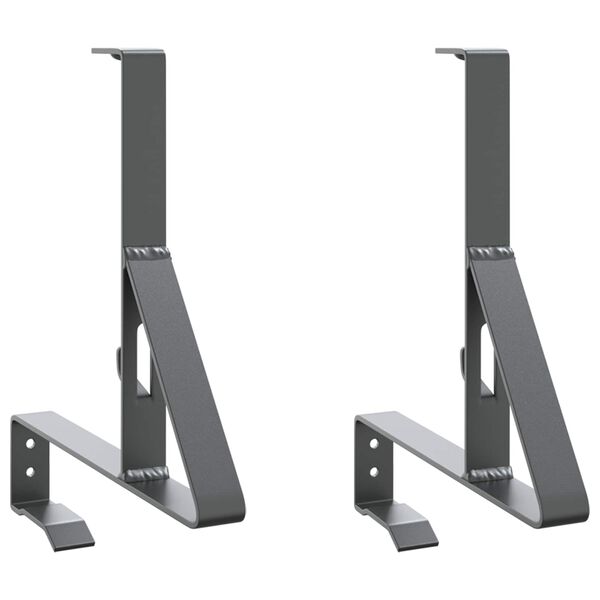 vidaXL Suporte para Prote&ccedil;&atilde;o de Neve 2 pcs Antracite A&ccedil;o