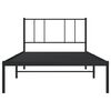 vidaXL Estrutura de cama com cabeceira 100x200 cm metal preto