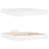 vidaXL Estrutura de cama com colch&atilde;o com colch&atilde;o 2 pcs Branco PVC