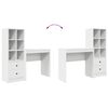 vidaXL Mesa com gaveta 2 pcs Branco