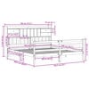 vidaXL Cama com estante sem colchão 180x200 cm pinho maciço branco