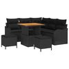 vidaXL Conjunto de Sof&aacute; de Jardim 8 unid. Preto vime PE