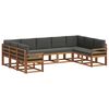 vidaXL Conjunto de Sof&aacute;s para Exterior 9 unid. Natural e Antracite