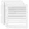 vidaXL Portas de arm&aacute;rio 4 pcs design de persiana pinho maci&ccedil;o branco
