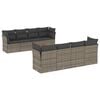 vidaXL 9 pcs conjunto sof&aacute;s p/ jardim com almofad&otilde;es vime PE cinzento