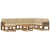 vidaXL Conjunto de Sof&aacute;s para Exterior 9 pcs Natural e Bege