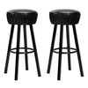 vidaXL Bancos de bar 2 pcs couro artificial preto