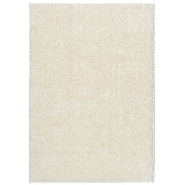vidaXL Tapete de pelo alto aspeto brilhante ISTAN 120x170cm cor creme