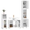 vidaXL 3 pcs conjunto móveis casa de banho derivados de madeira branco