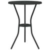 vidaXL Conjunto Bistro de Jardim 3 pcs Preto Alum&iacute;nio