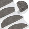vidaXL Tapetes de escada adesivos 20 pcs 56x17x3 cm cinzento