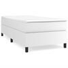 vidaXL Estrutura de cama com molas 90x200 cm couro artificial branco