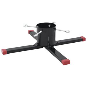 vidaXL Suporte para &aacute;rvore de Natal 61x61x15,5 cm preto