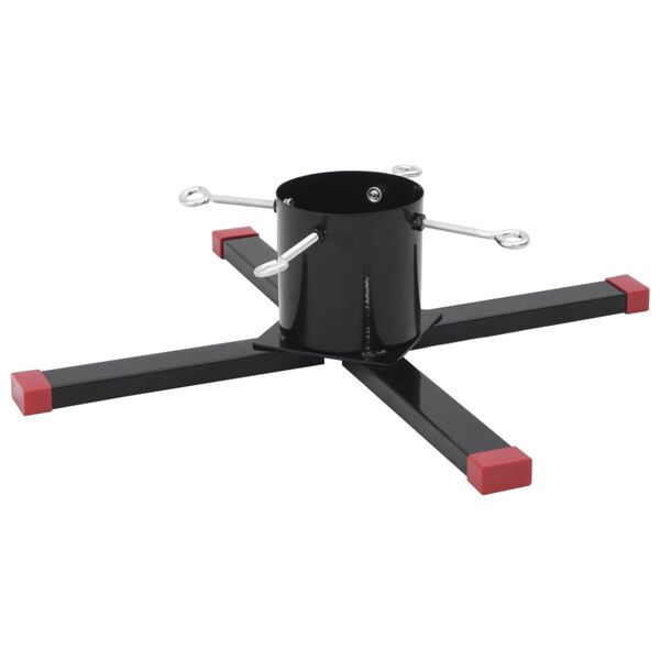 vidaXL Suporte para &aacute;rvore de Natal 61x61x15,5 cm preto