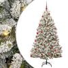 vidaXL &Aacute;rvore de Natal Articulada Artificial Verde e Branco 180 cm
