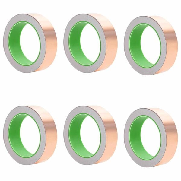 vidaXL Fita de cobre 6 pcs Cobre 2000 x 3 cm Cobre