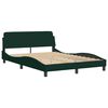 vidaXL Estrutura de cama sem colch&atilde;o 120x200 cm veludo verde-escuro