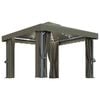 vidaXL Gazebo com cortinas e cord&otilde;es de luzes LED 3x3 m cinza-acastan.