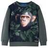 Sweatshirt para crian&ccedil;a cor caqui-escuro 140