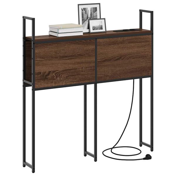 vidaXL Cabeceira de Armazenamento com Estação de Carregamento