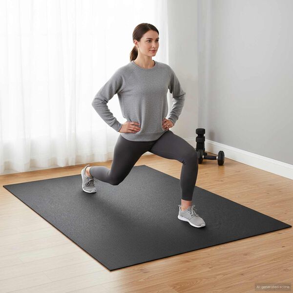 vidaXL Tapete de Prote&ccedil;&atilde;o para Esportes Preto 150 x 75 x 0.6 cm PVC