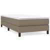 vidaXL Cama com molas/colch&atilde;o 80x200 cm tecido castanho-acinzentado