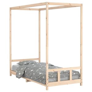vidaXL Estrutura de cama infantil 90x200 cm pinho maci&ccedil;o