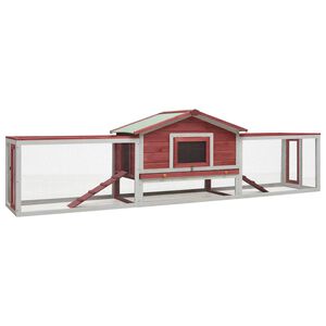 vidaXL Coelheira 310x70x87 cm pinho e abeto maci&ccedil;os vermelho