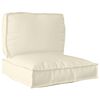 vidaXL Conjunto de Almofadas para Palete 2 pcs Creme Tecido Oxford