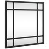 vidaXL Espelho de parede quadrado 30x30 cm ferro preto