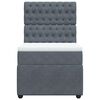 vidaXL Cama com molas/colch&atilde;o 80x200 cm veludo cinza-escuro