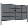 vidaXL Port&atilde;o de jardim em a&ccedil;o antracite 400x175 cm