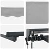 vidaXL Toldo Retr&aacute;til Cinzento-claro 300 x 250 cm Alum&iacute;nio e Tecido