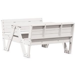 vidaXL Mesa de piquenique p/ crian&ccedil;as 88x122x58 cm pinho maci&ccedil;o branco