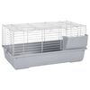 vidaXL Gaiola pequena p/ animais 80x45x39 cm polipropileno/metal cinza