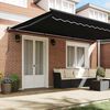 vidaXL Toldo Retr&aacute;til Manual Preto 500 &times; 300 cm Poli&eacute;ster e Metal