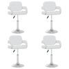 vidaXL Cadeiras de jantar girat&oacute;rias 4 pcs couro artificial branco