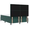 vidaXL Cama Box com colch&atilde;o Verde Escuro 140 x 190 cm Veludo