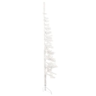 vidaXL Meia árvore de Natal fina com suporte 150 cm branco