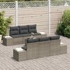 vidaXL Conjunto de Sof&aacute; de Jardim com almofada 8 pcs Cinzeto vime PE