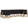 vidaXL Conjunto de Sof&aacute;s para Exterior 7 pcs Branco e Preto