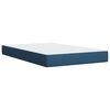 vidaXL Cama boxspring com colchão 120x190 cm tecido azul