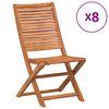 vidaXL Conjunto de 8 cadeiras dobr&aacute;veis em madeira maci&ccedil;a de ac&aacute;cia, medindo 51x66x95 cm.
