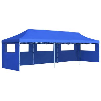 vidaXL Tenda para festas pop-up dobrável c/ 5 paredes 3x9 m azul