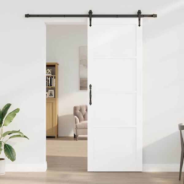 vidaXL Porta Deslizante ORKDAL Branco e Preto 83 x 232 cm